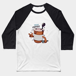 Fresh Coffee Baseball T-Shirt